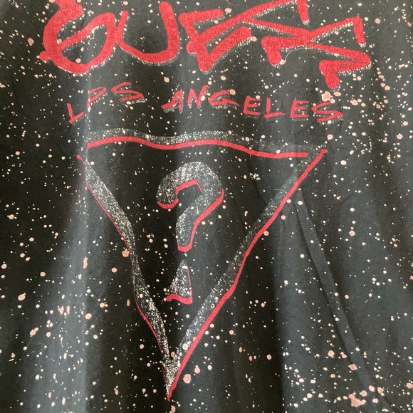 Retro Guess Los Angeles pink paint Splatter Tee | Graffiti Style | L-XL 90s Y2K - Picture 7 of 7